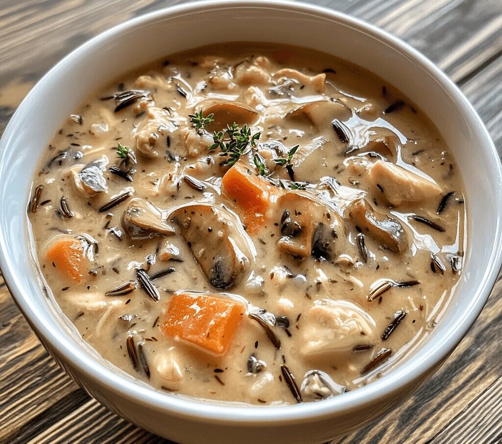 Creamy Mushroom Chicken and Wild Rice Soup: A Comforting One-Pot Recipe