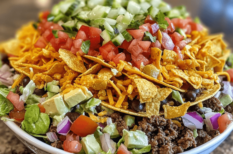 Easy Seven-Layer Taco Salad