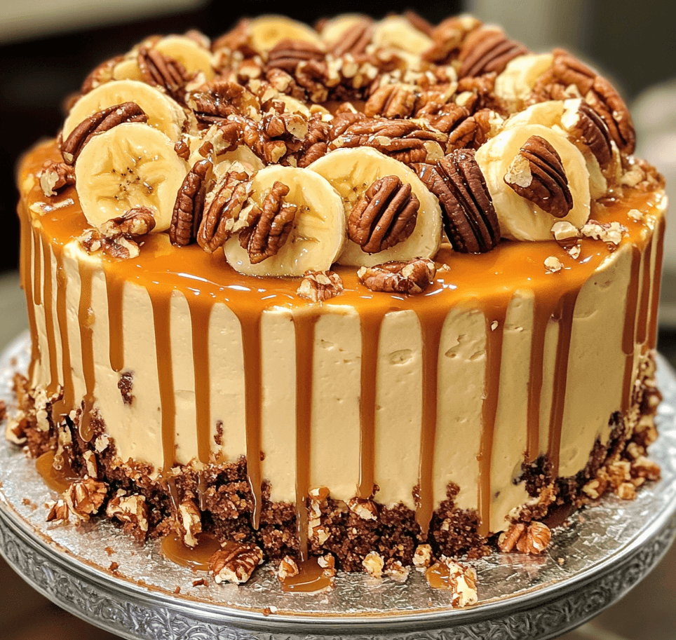 How to Make the Ultimate Banana Pecan Caramel Layer Cake