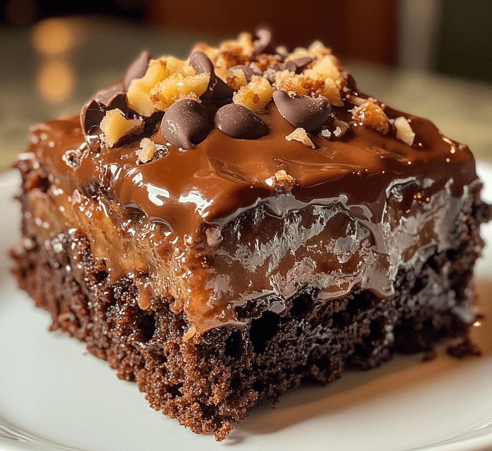 Easy and Irresistible Mouthwatering German Chocolate Poke Cake