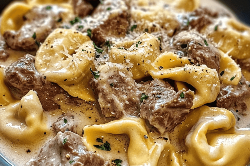Beef & Parmesan Tortellini in Creamy Sauce: Weeknight Dinner Made Easy