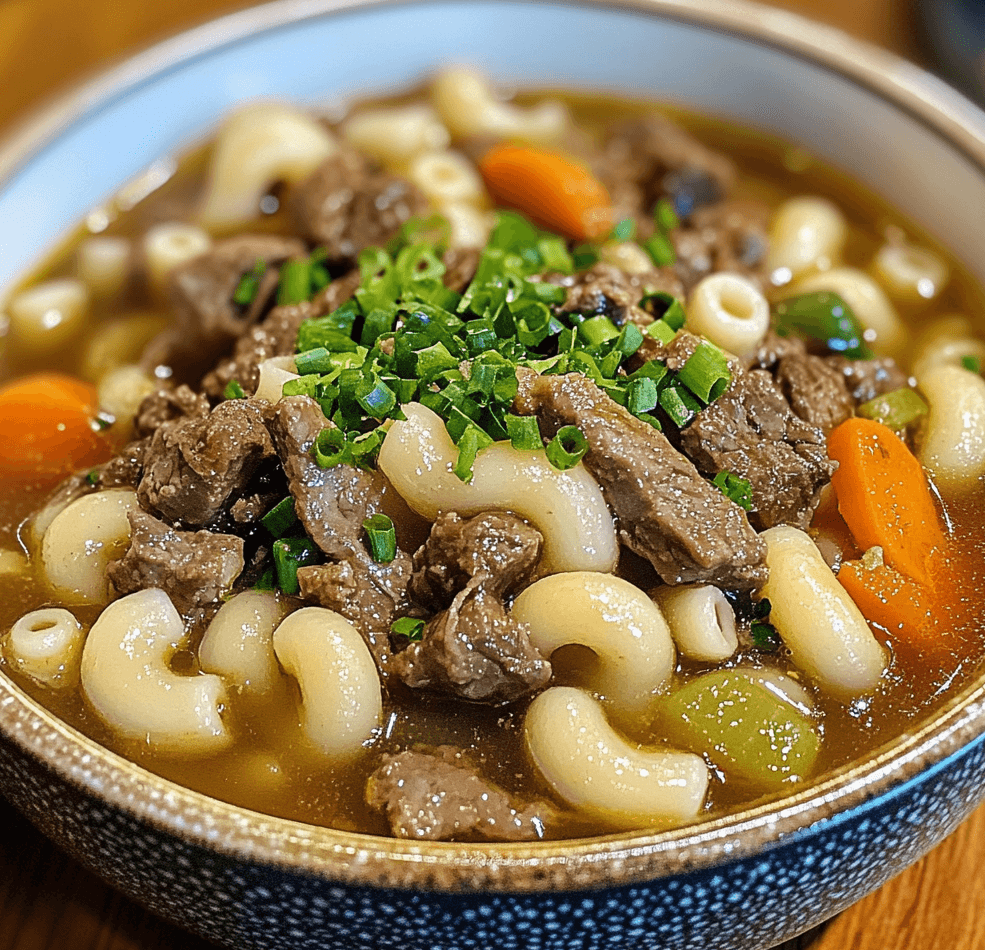 Easy Beef and Macaroni Soup: A Comforting Classic
