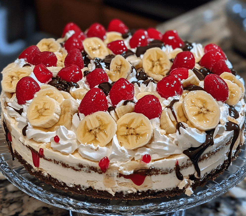 Indulge in a Refreshing No-Bake Banana Split Cake Recipe