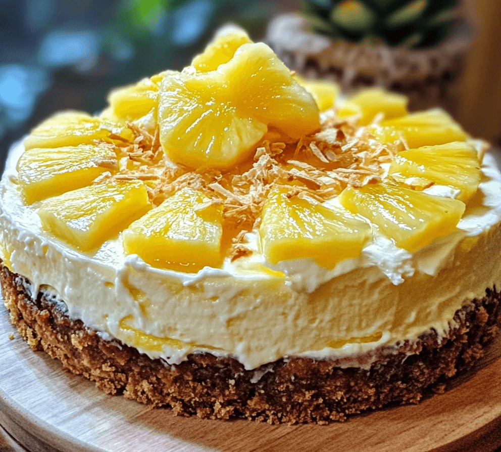 Easy Creamy Pineapple Cheesecake Recipe for a Refreshing Dessert
