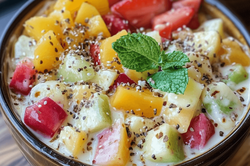 How to Make the Best Creamy Fruit Salad with Fresh Mint