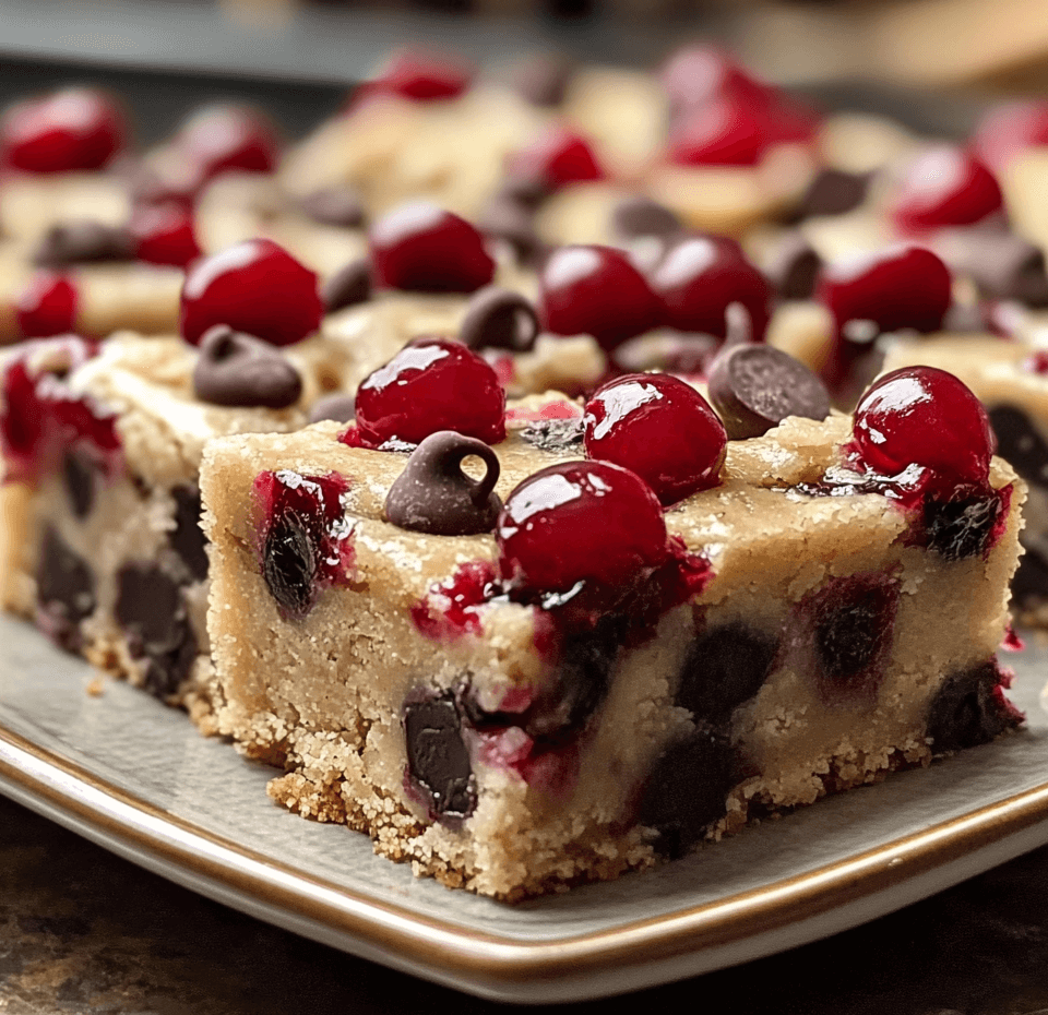 How to Make Chocolate Chip Maraschino Cherry Shortbread Bars at Home