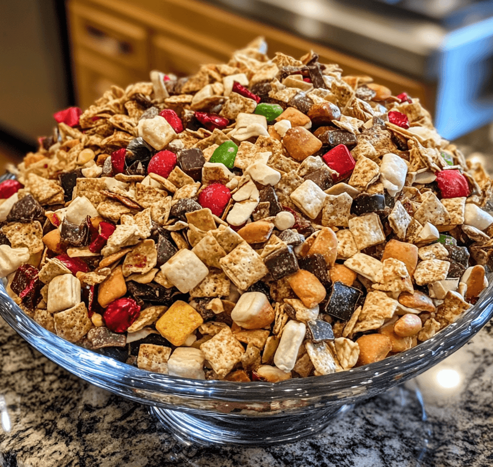 Easy White Trash Holiday Snack Mix Recipe