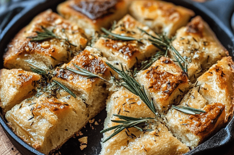Easy Rustic No-Knead Rosemary Garlic Bread Recipe You’ll Love