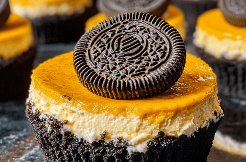 How to Make Pumpkin Oreo Cheesecakes
