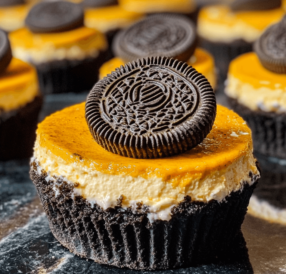 How to Make Pumpkin Oreo Cheesecakes