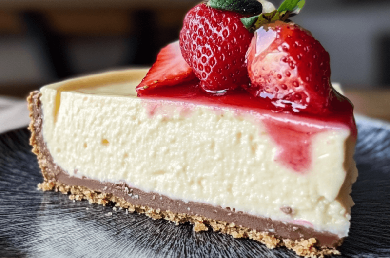 Decadent White Chocolate & Strawberry Cheesecake Recipe You’ll Love