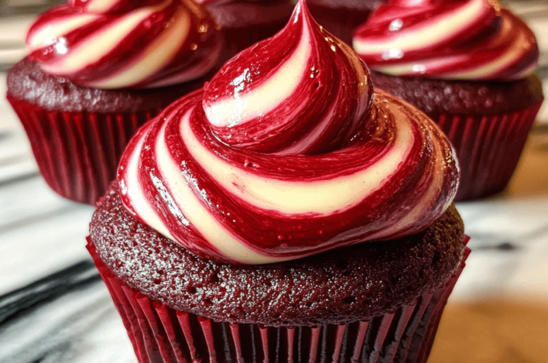 Red Velvet Meets Marble in These Heavenly Cupcakes