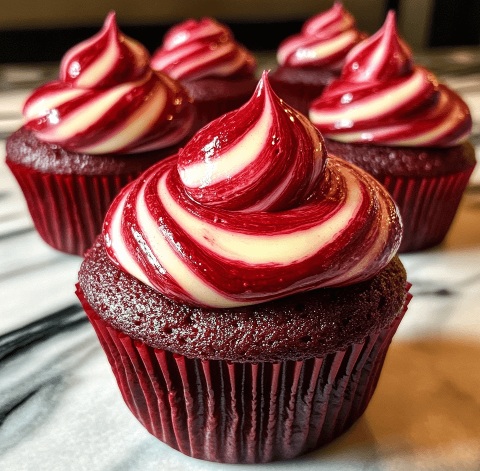Red Velvet Meets Marble in These Heavenly Cupcakes