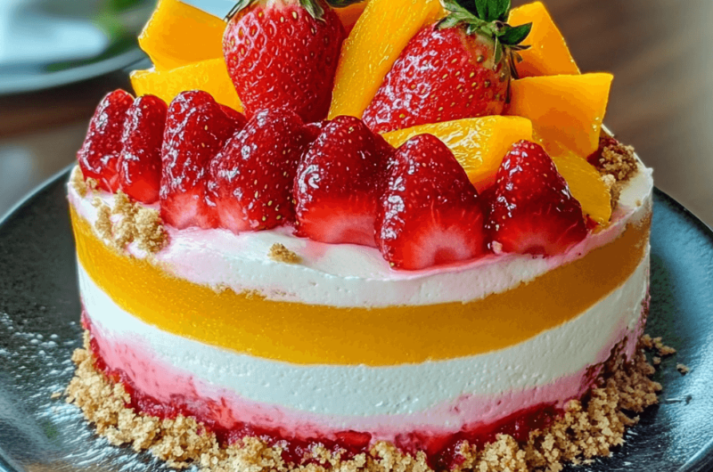 How to Make a Strawberry Mango Delight Cake