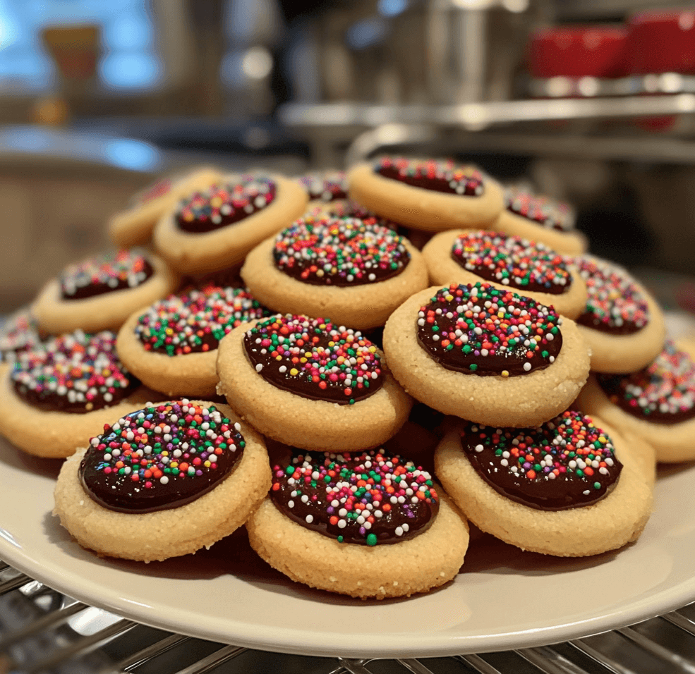 Easy and Fun Sprinkle Thumbprint Cookies