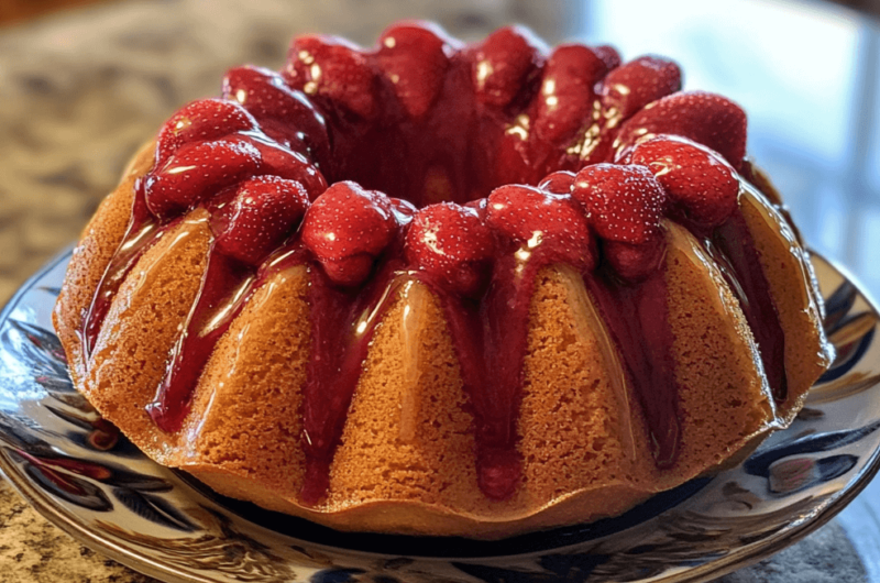 Decadent Strawberry Cheesecake Bundt Cake Recipe You’ll Love