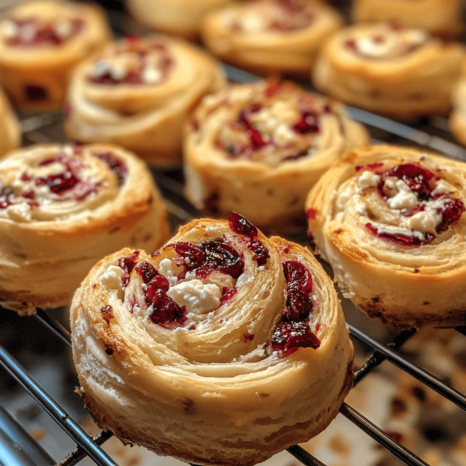 Easy Cranberry Feta Pinwheels with Cream Cheese