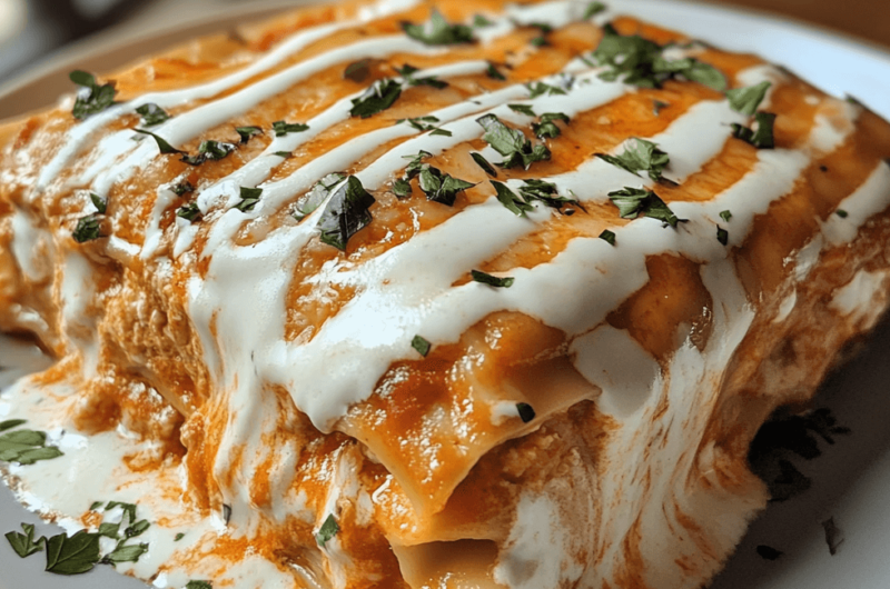 How to Make Cheesy Buffalo Chicken Lasagna with Ranch Drizzle