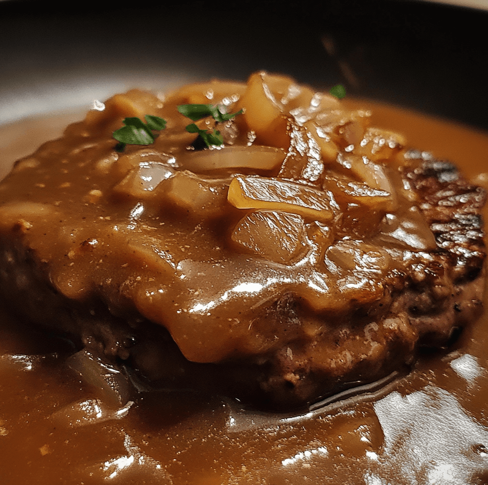 Smothered Hamburger Steak with Rich Onion Gravy