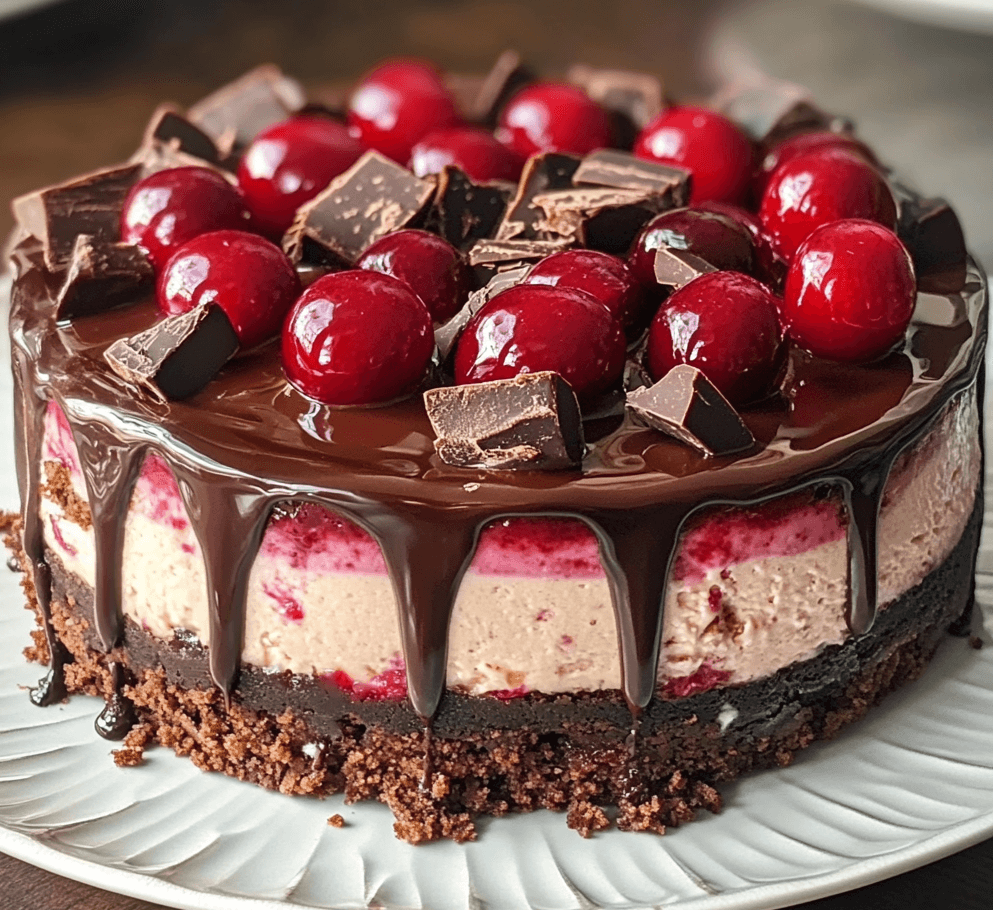 French Kiss Chocolate Truffle Cherry Cheesecake