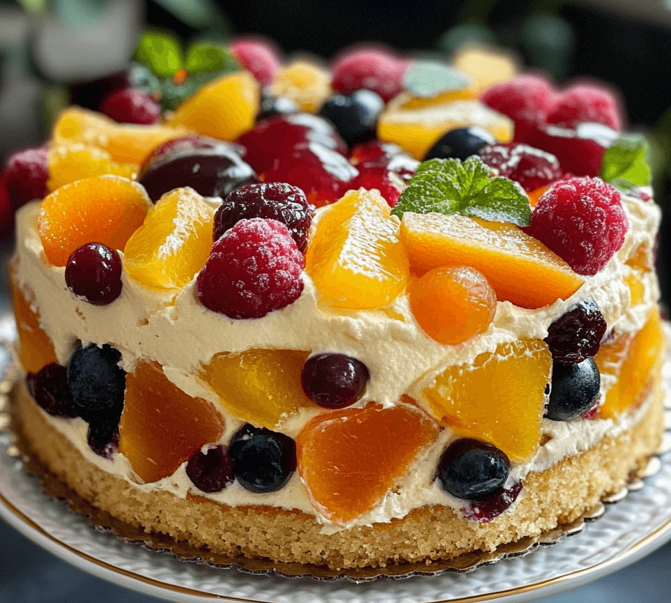 Eggless Fresh Fruit Cake: A Simple and Delicious Cake for Fruit Lovers