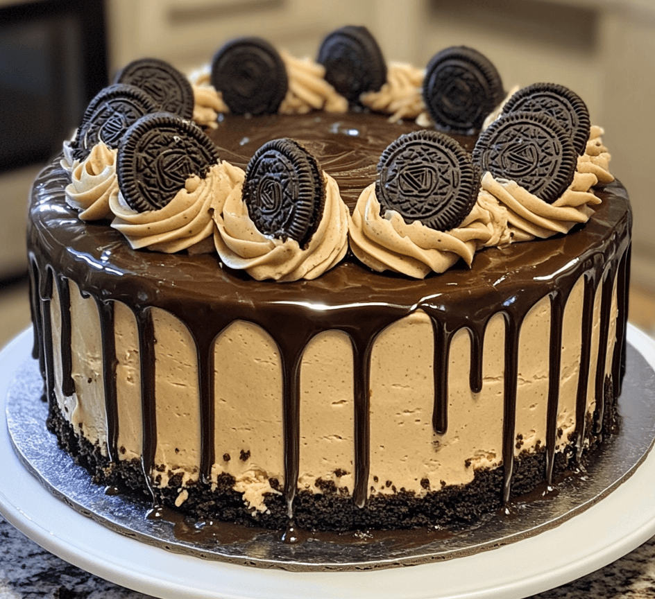 Indulge in the Rich Flavors of Peanut Butter Oreo Ganache Delight Cake
