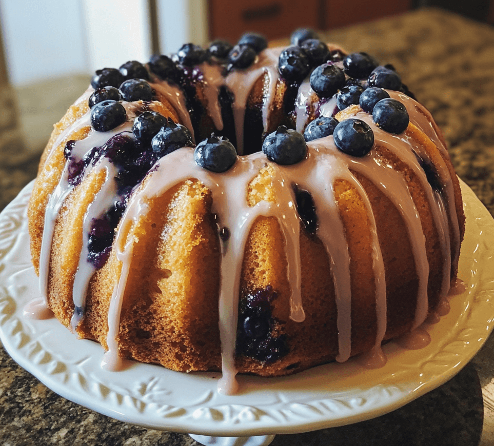 Homemade Blueberry Lemon Bundt Cake: A Beautiful and Delicious Dessert