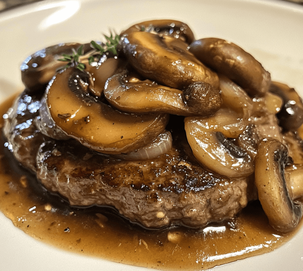 Juicy Hamburger Steak with Onions & Mushrooms: The Ultimate Comfort Dish