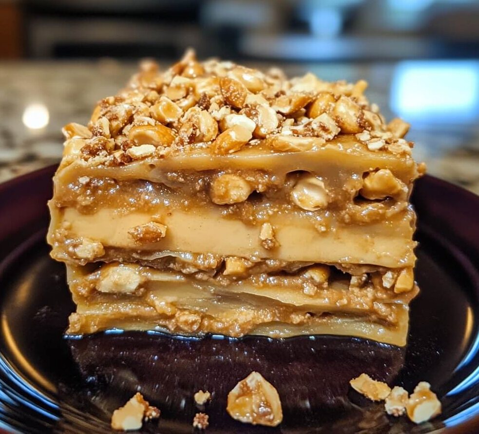 Indulge in the Ultimate Peanut Butter Crunch Lasagna