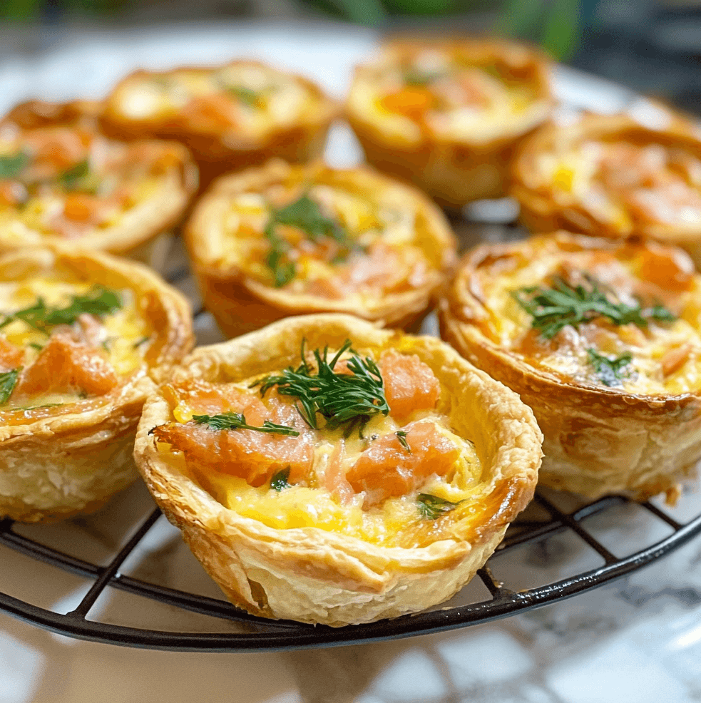 Easy Smoked Salmon Quiche Bites with Lemon and Herbs Recipe 