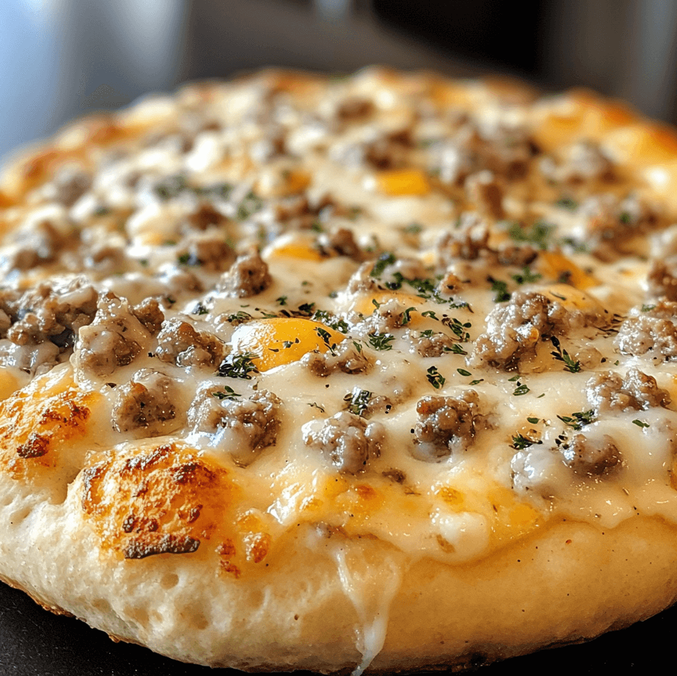 How to Make Biscuits and Sausage Gravy Breakfast Pizza