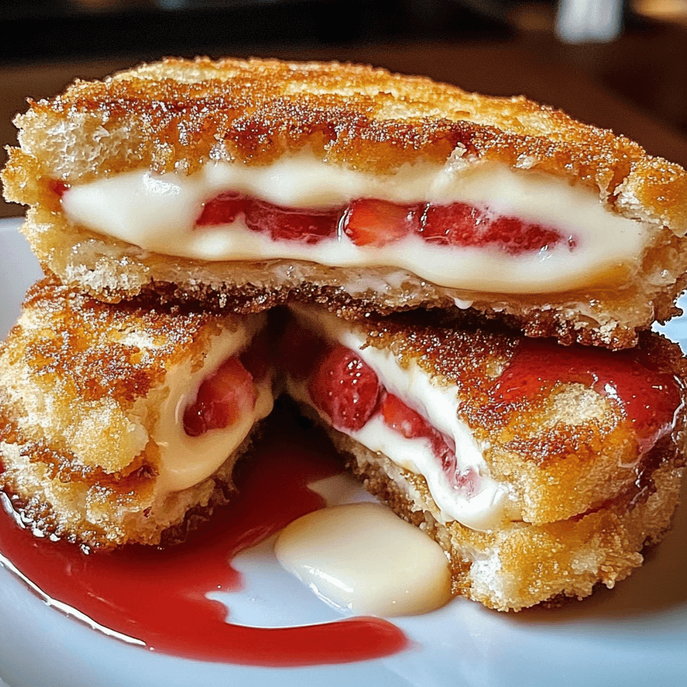 The Best Fried Strawberry Cheesecake Sandwiches You’ll Ever Try