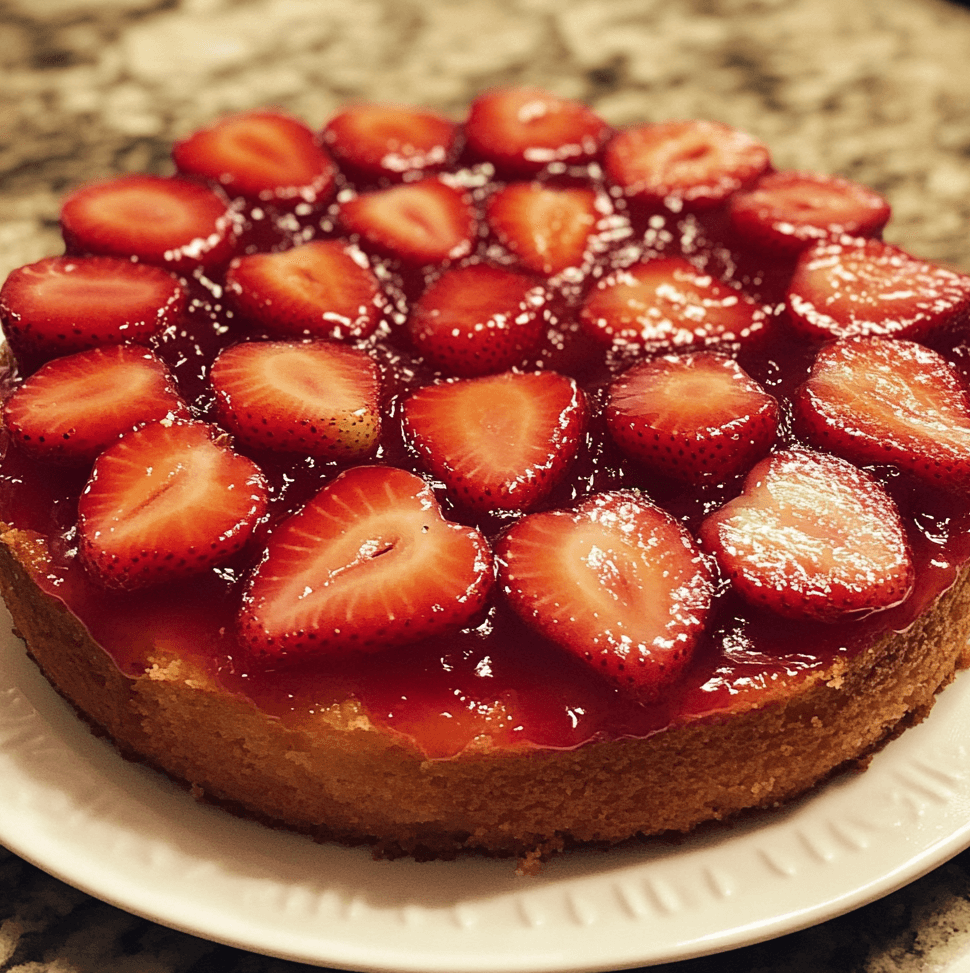 Strawberry Upside Down Cake: A Simple and Stunning Summer Dessert