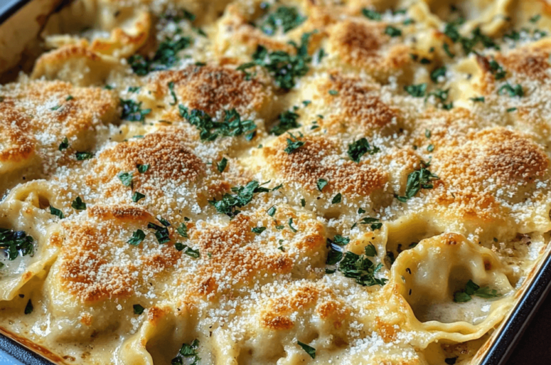 Quick and Cheesy Million Dollar Ravioli Casserole Recipe
