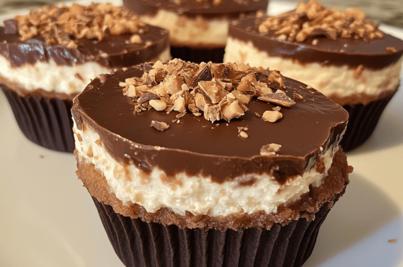 How to Make Peanut Butter Chocolate Cottage Cheese Cheesecake Cups