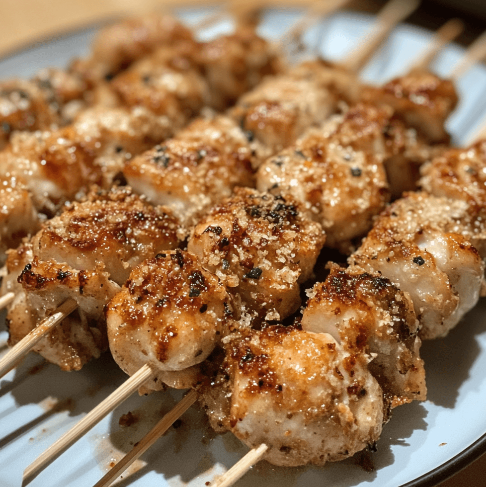 How to Make Air Fryer Garlic Parmesan Chicken Skewers