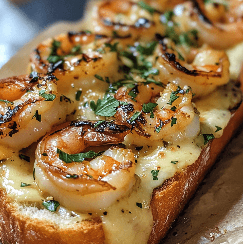 How to Make Cheesy Garlic Bread with Grilled Shrimp