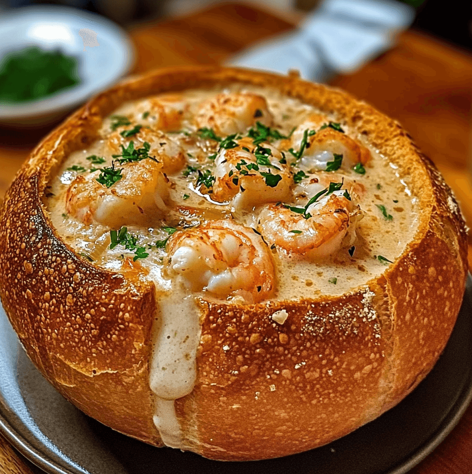 The Best Stuffed Seafood Soup Bread Bowl You’ll Ever Taste