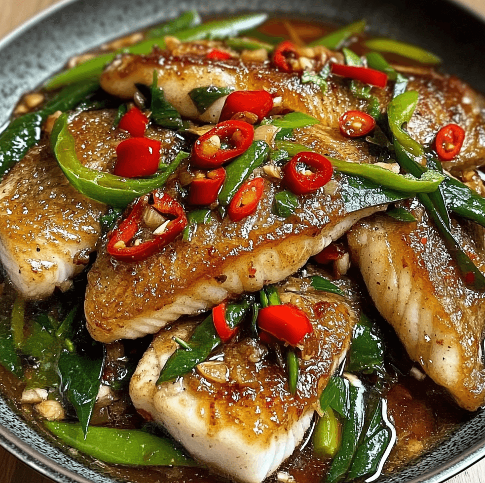 How to Make Pan-Fried Sea Bass with Chili & Greens 