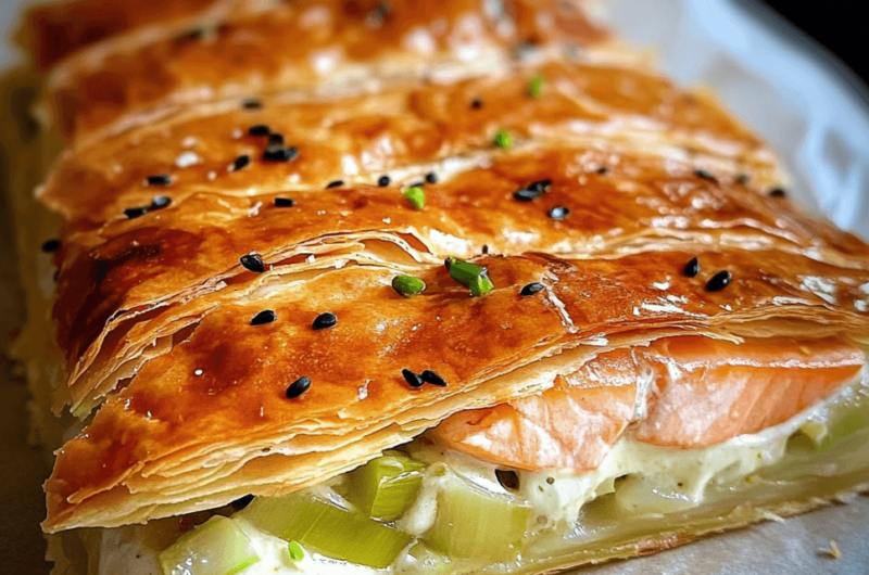 Easy Salmon & Leek Puff Pastry Recipe for a Gourmet Meal