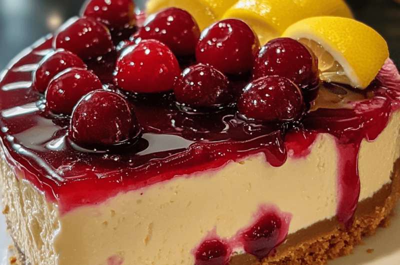 How to Make Irresistible Cherry Lemon Cheesecake at Home