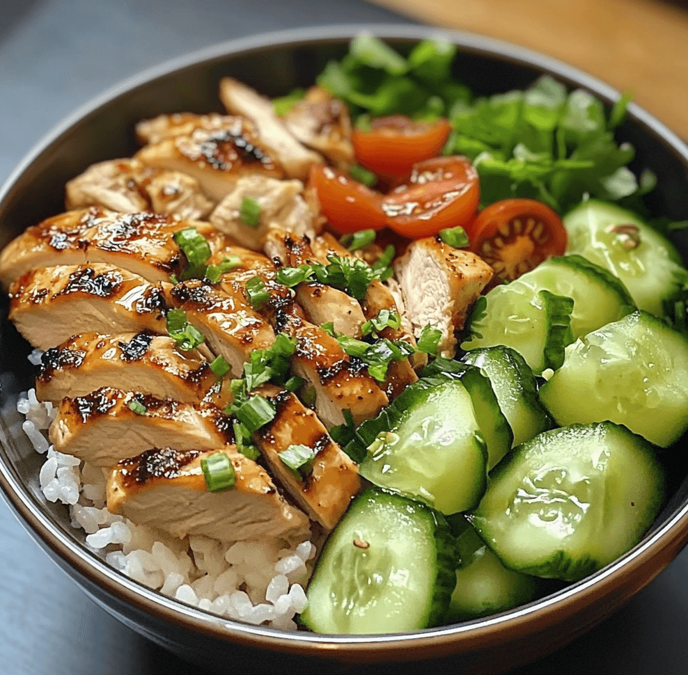 How to Make a Grilled Chicken Rice Bowl at Home