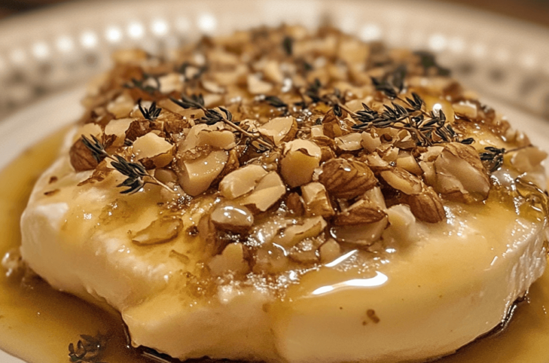 Easy Baked Brie with Honey and Nuts Recipe 