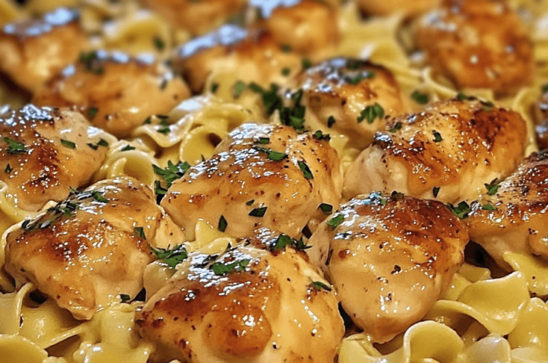 One-Pan Chicken with Buttered Noodles: Simple, Savory, and Satisfying
