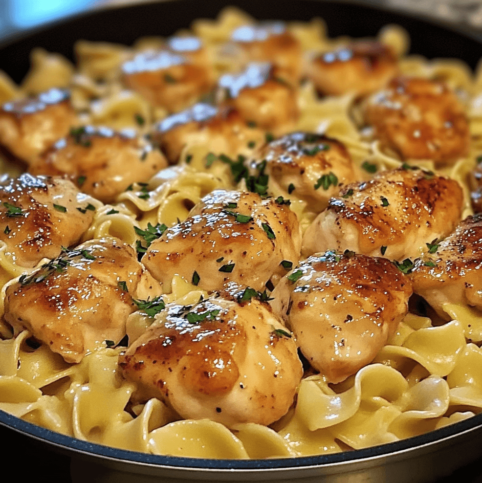 One-Pan Chicken with Buttered Noodles: Simple, Savory, and Satisfying