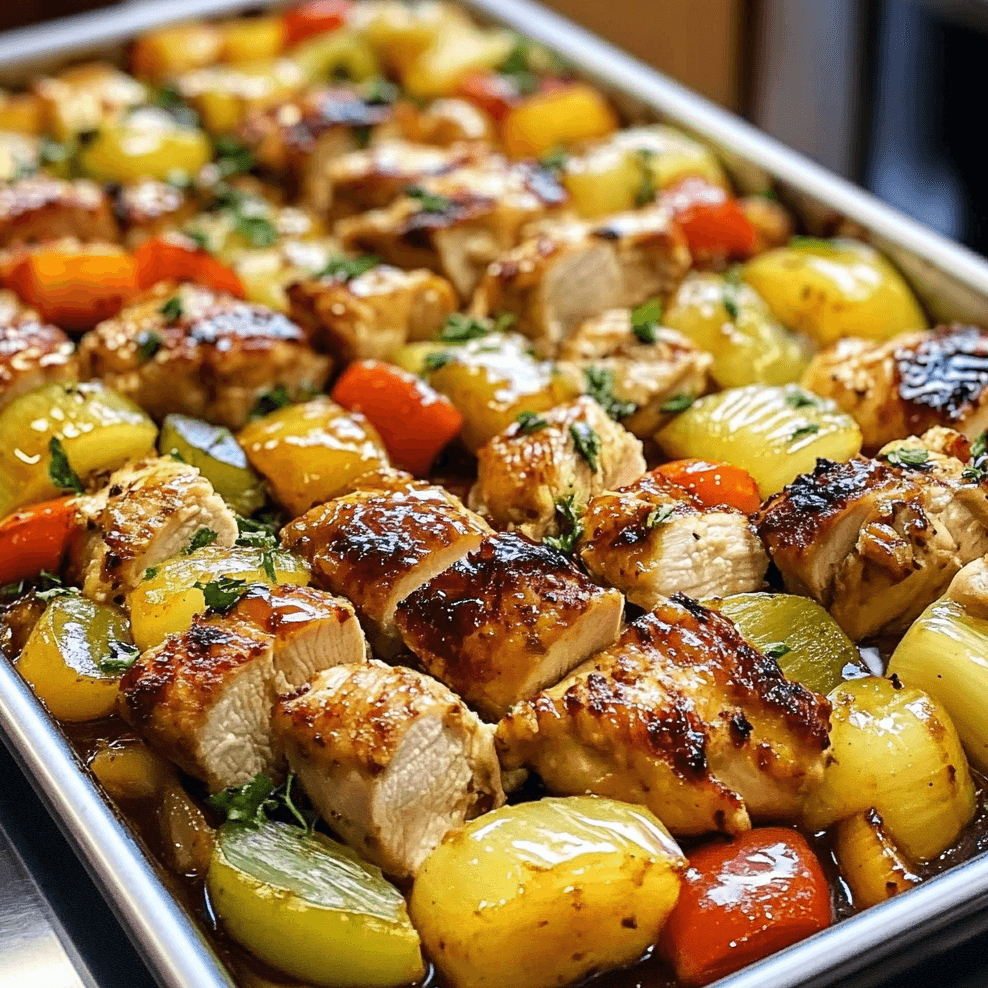 Hawaiian Chicken Sheet Pan: Perfect for a Quick and Flavorful Dinner