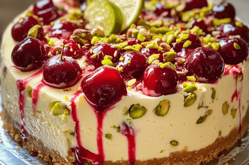 How to Make Luscious Lemon-Lime Cherry Pistachio Cheesecake
