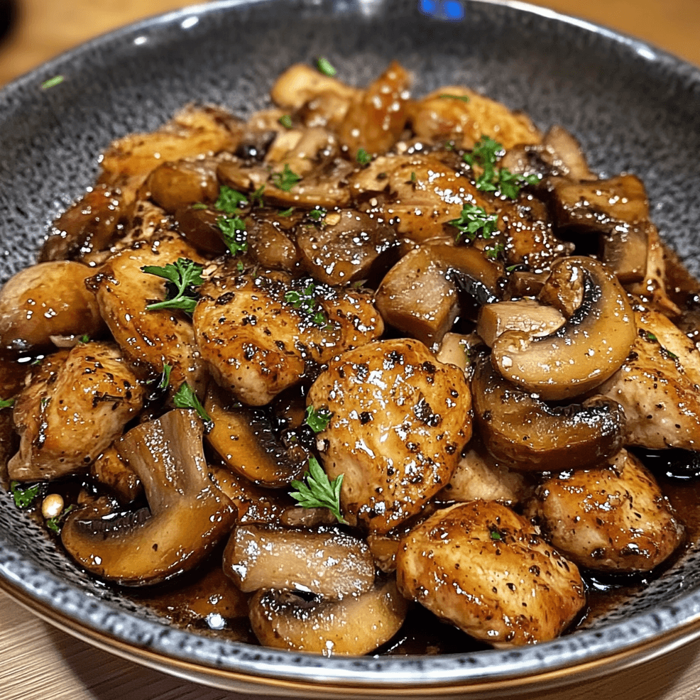 Quick and Delicious Black Pepper Chicken with Mushrooms Recipe