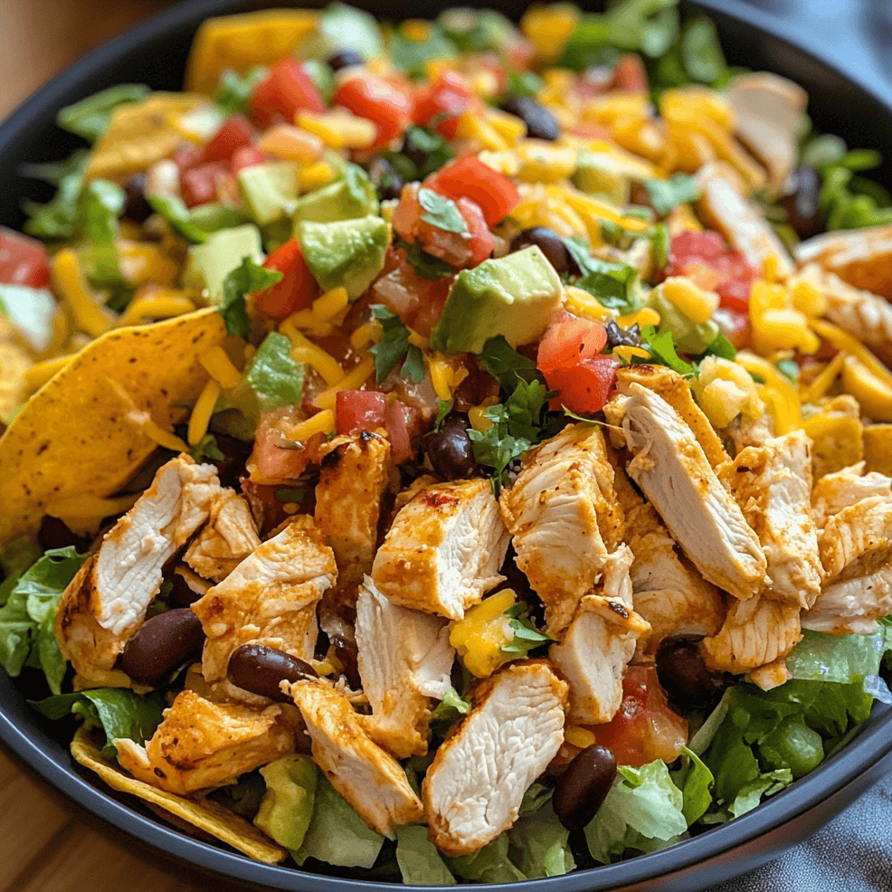 How to Make the Best Chicken Taco Salad