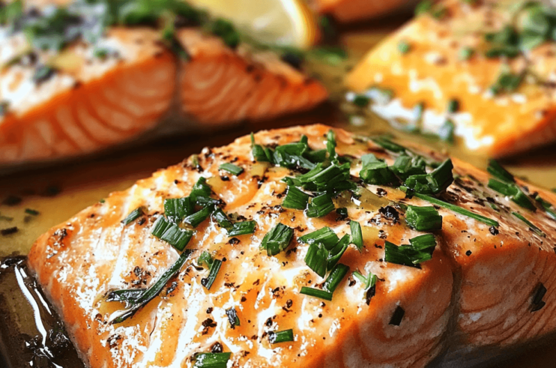 How to Make Slow Roasted Salmon with Chives and Lemon 